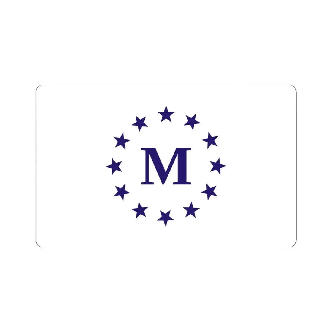 Flag of Madrid Iowa (United States) STICKER Vinyl Kiss-Cut Decal 4 Inch White - The Sticker Space