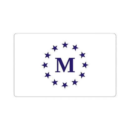 Flag of Madrid Iowa (United States) STICKER Vinyl Kiss-Cut Decal 4 Inch White - The Sticker Space