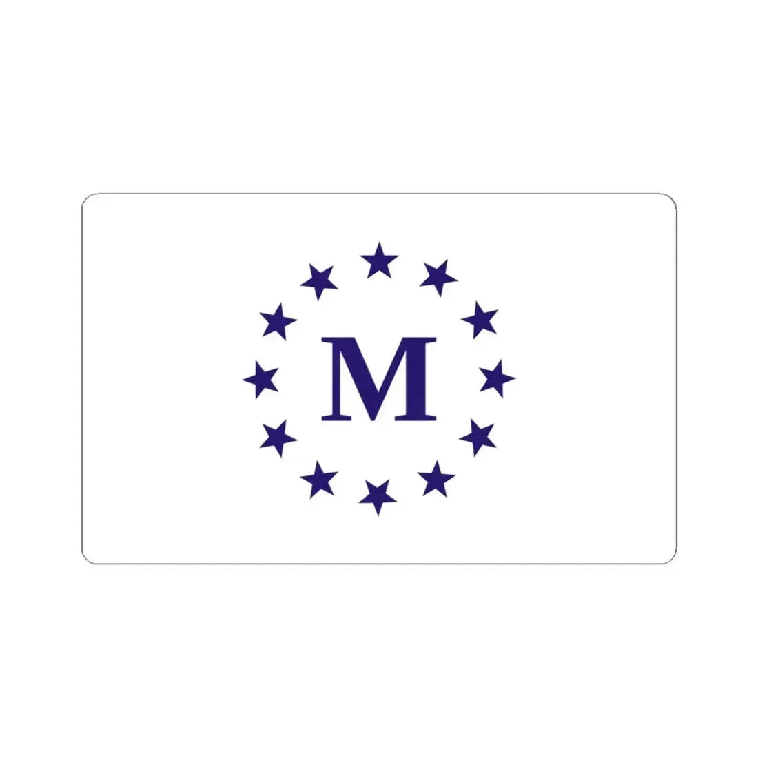 Flag of Madrid Iowa (United States) STICKER Vinyl Kiss-Cut Decal 6 Inch White - The Sticker Space