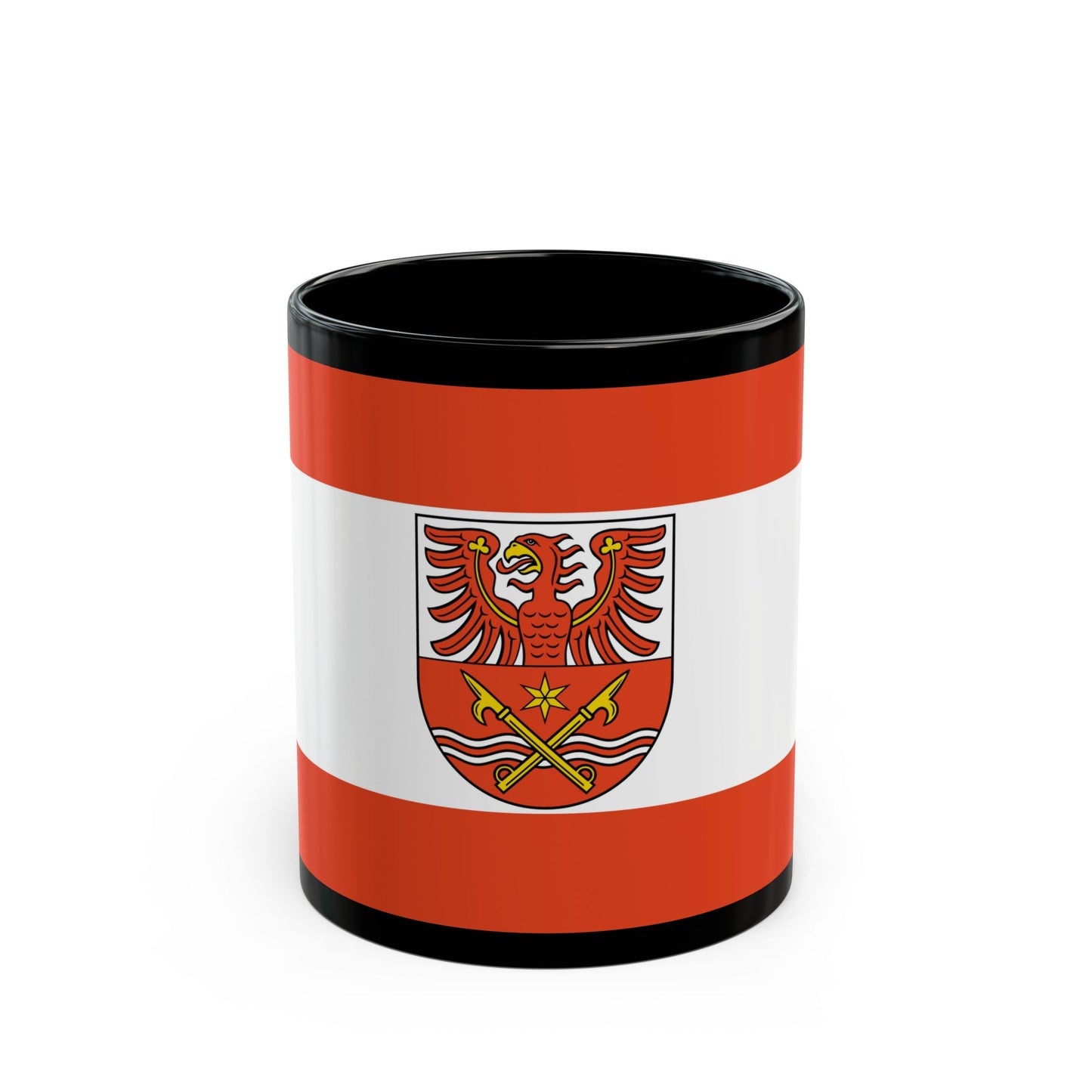 Flag of Maerkisch Oderland Germany - Black Coffee Mug-11oz-The Sticker Space