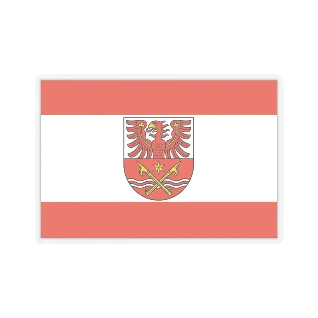 Flag of Maerkisch Oderland Germany - STICKER Vinyl Kiss-Cut Decal 3 Inch Transparent - The Sticker Space