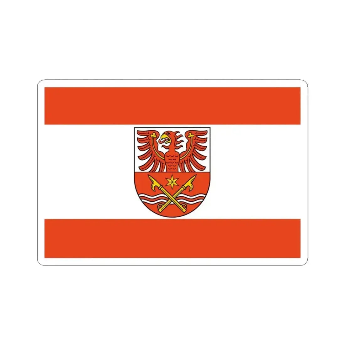 Flag of Maerkisch Oderland Germany - STICKER Vinyl Kiss-Cut Decal 3 Inch White - The Sticker Space