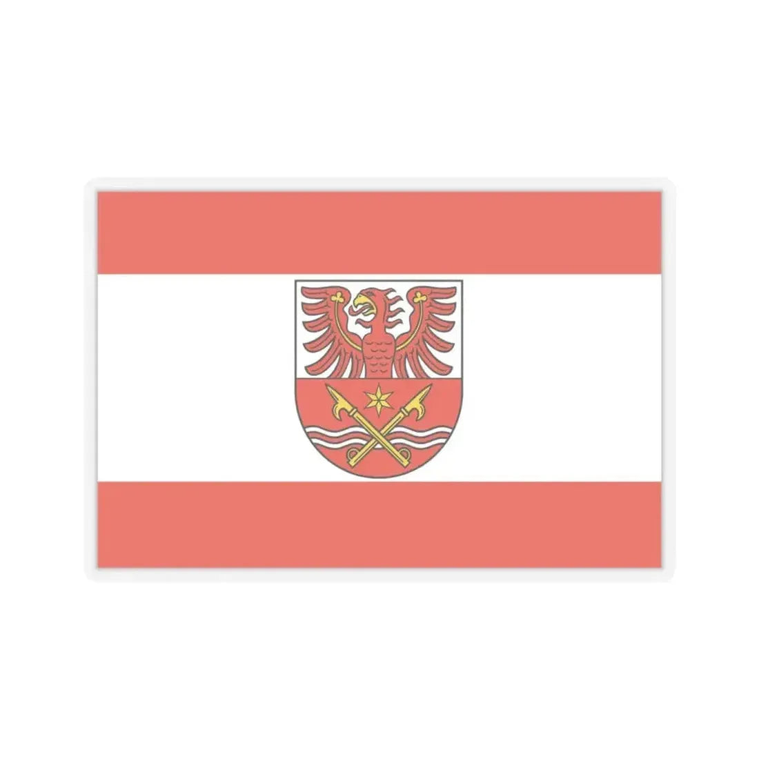 Flag of Maerkisch Oderland Germany - STICKER Vinyl Kiss-Cut Decal 4 Inch Transparent - The Sticker Space