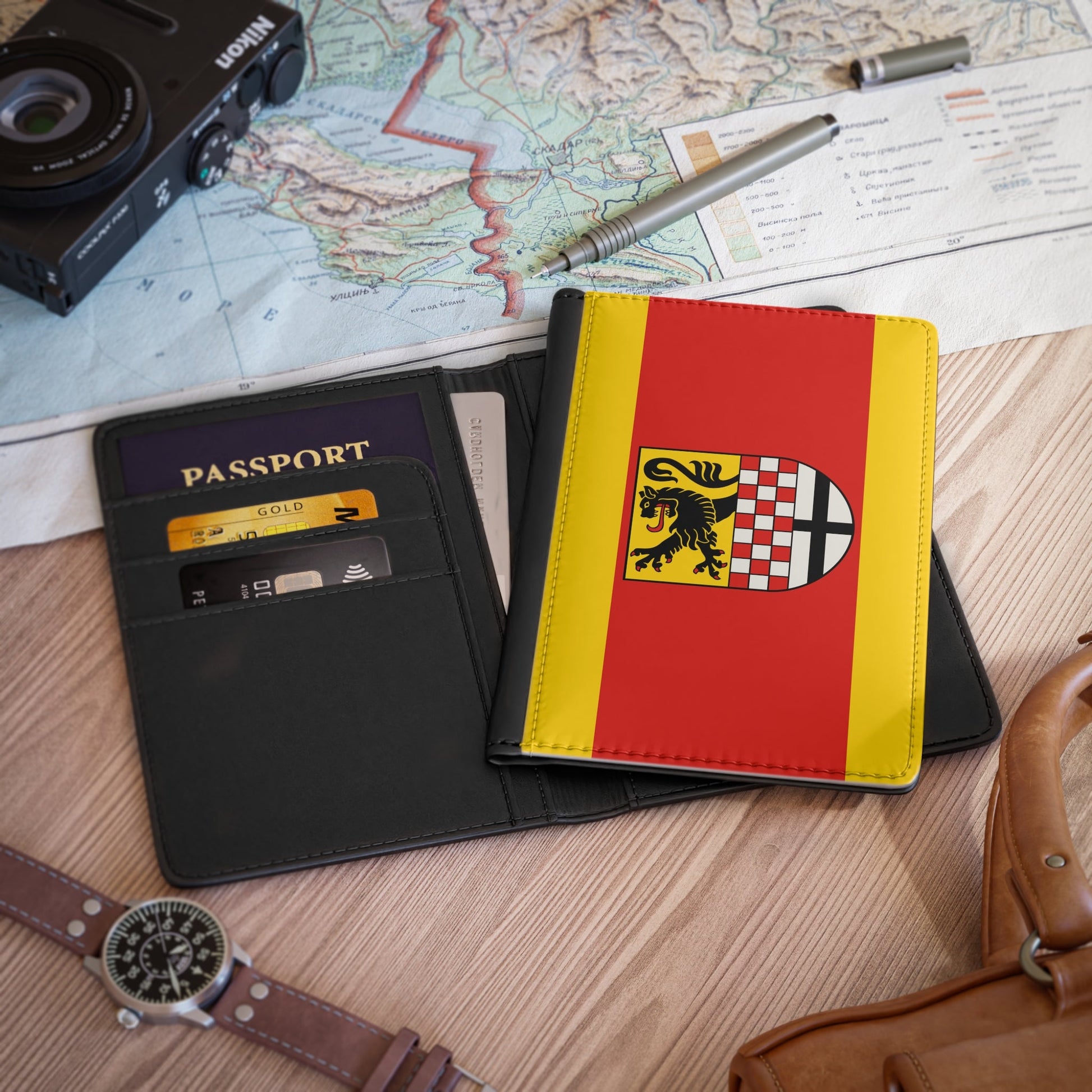 Flag of Maerkischer Germany - Passport Holder-3.9" x 5.8"-The Sticker Space