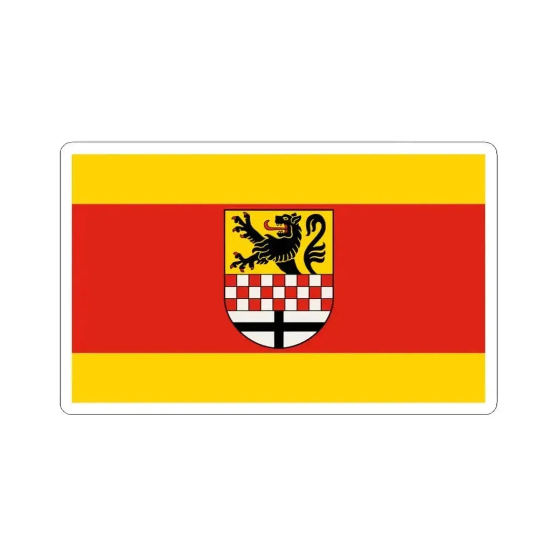 Flag of Maerkischer Germany - STICKER Vinyl Kiss-Cut Decal 3 Inch White - The Sticker Space