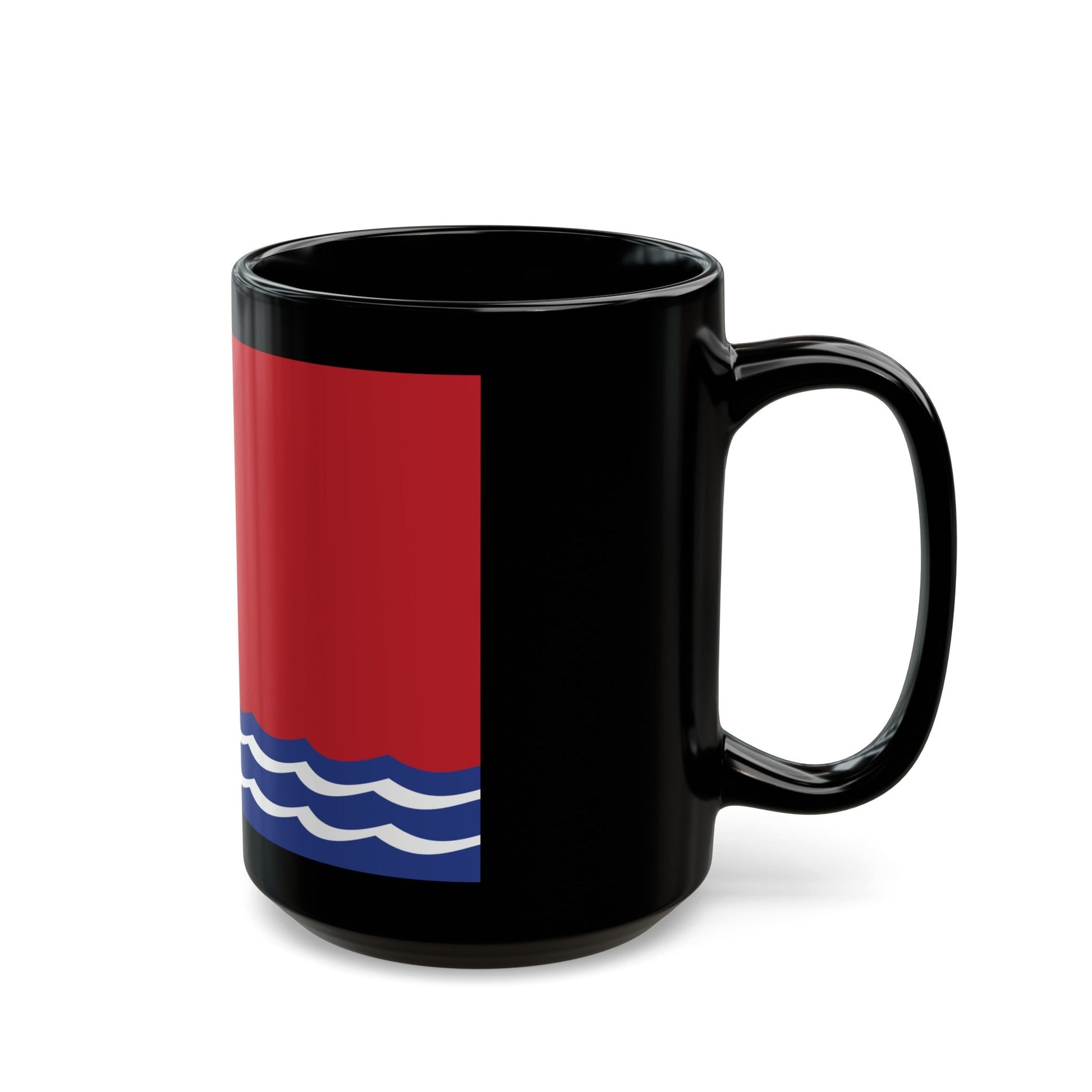 Flag of Magadan Oblast Russia - Black Coffee Mug-The Sticker Space