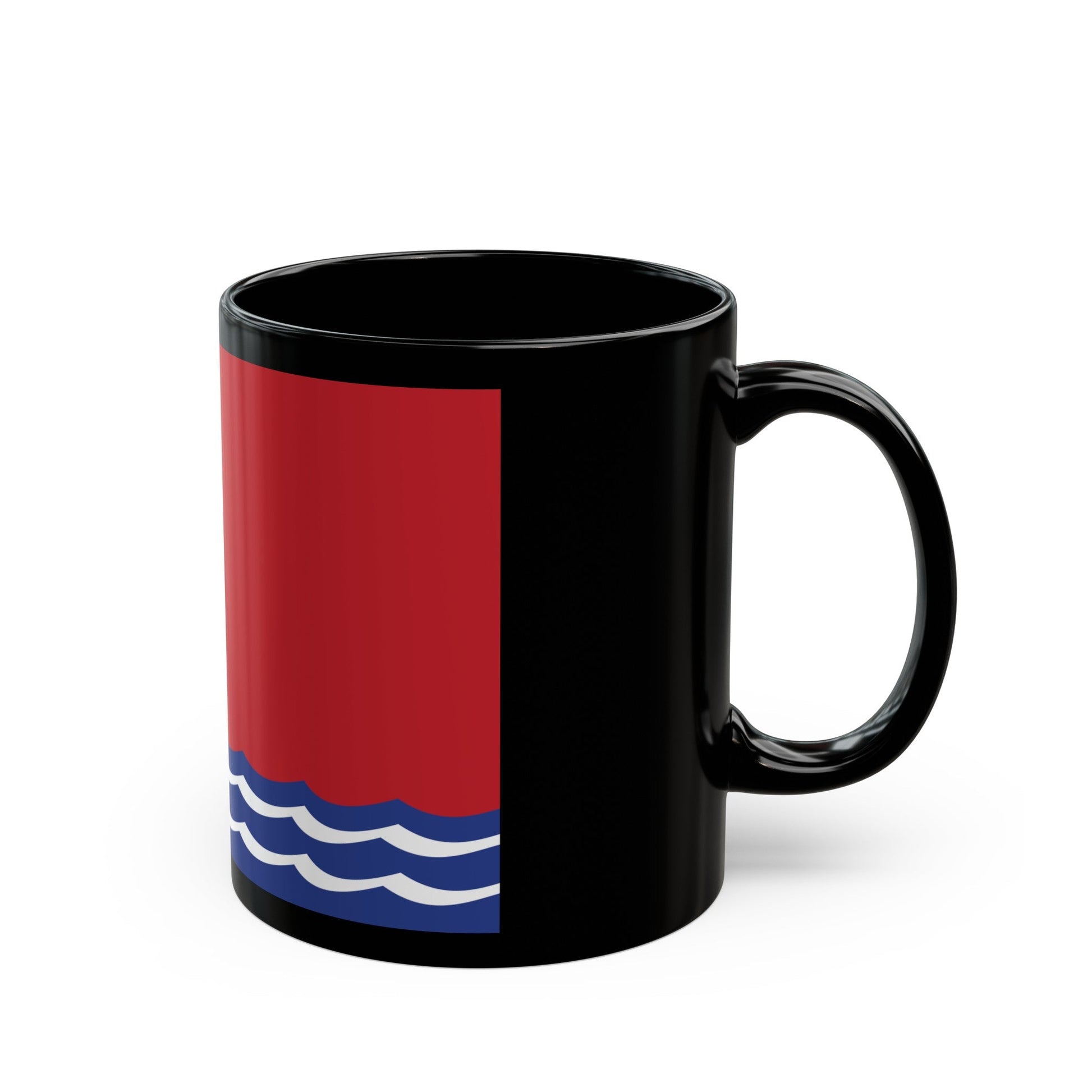 Flag of Magadan Oblast Russia - Black Coffee Mug-The Sticker Space