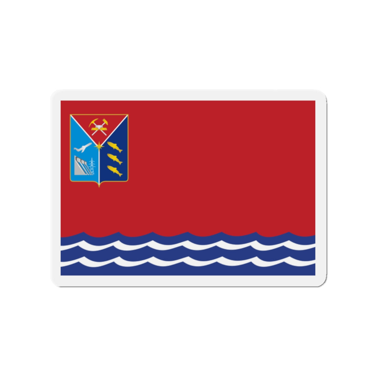 Flag of Magadan Oblast Russia - Die-Cut Magnet-2" x 2"-The Sticker Space