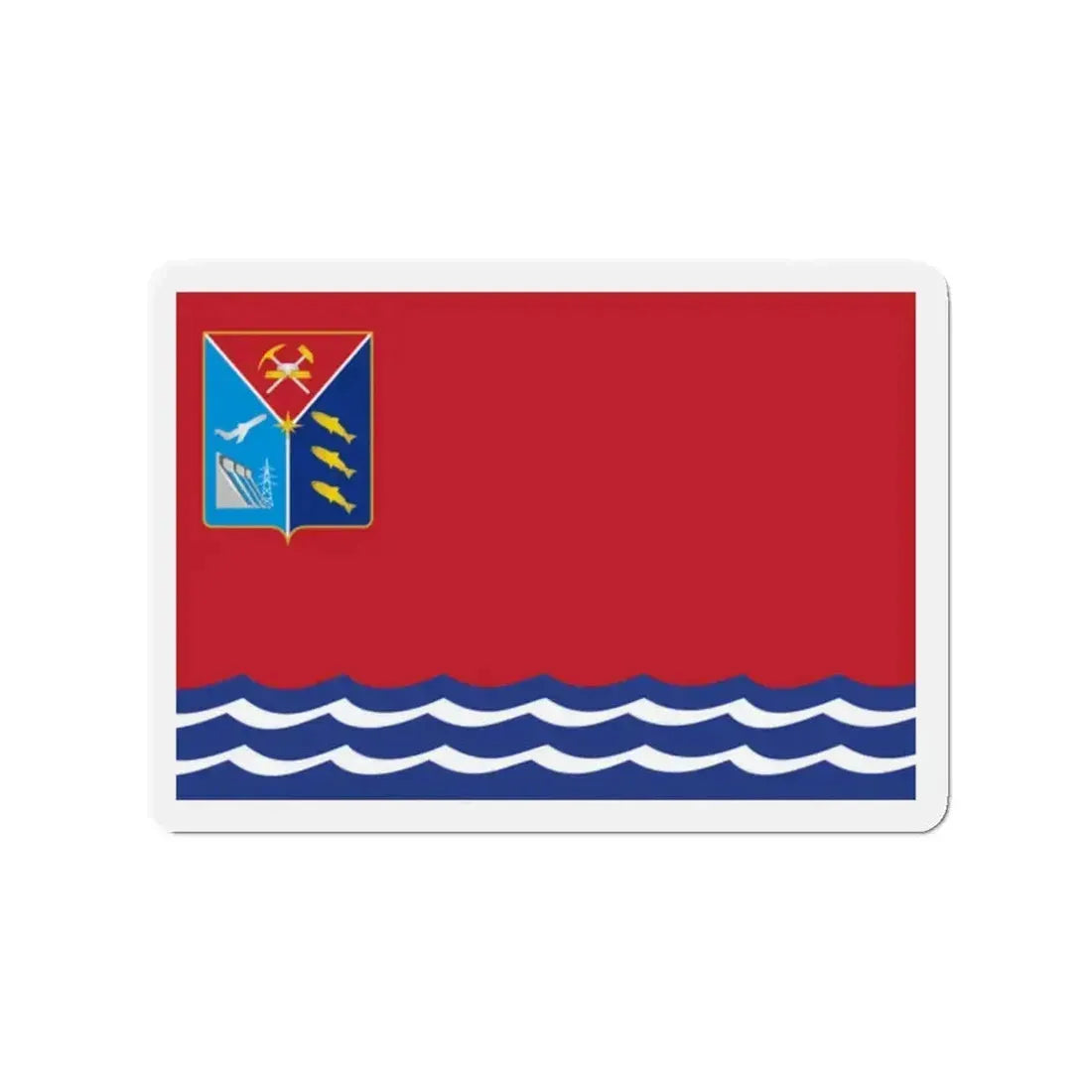 Flag of Magadan Oblast Russia - Refrigerator Magnet - The Sticker Space