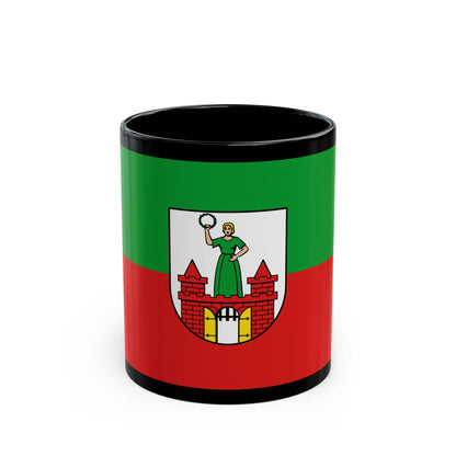 Flag of Magdeburg Germany - Black Coffee Mug-11oz-The Sticker Space