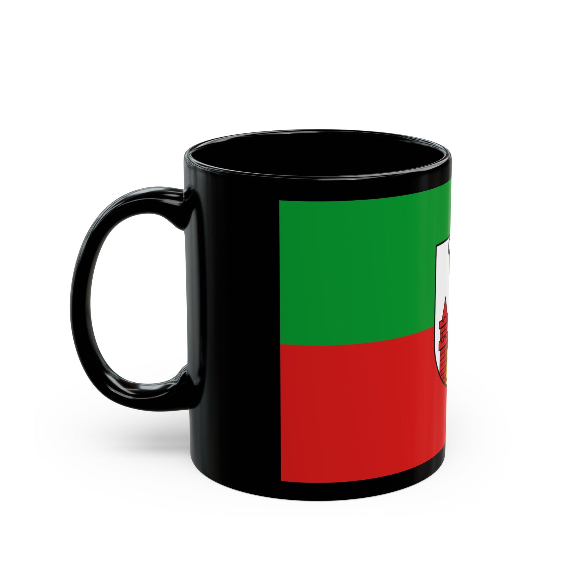 Flag of Magdeburg Germany - Black Coffee Mug-The Sticker Space