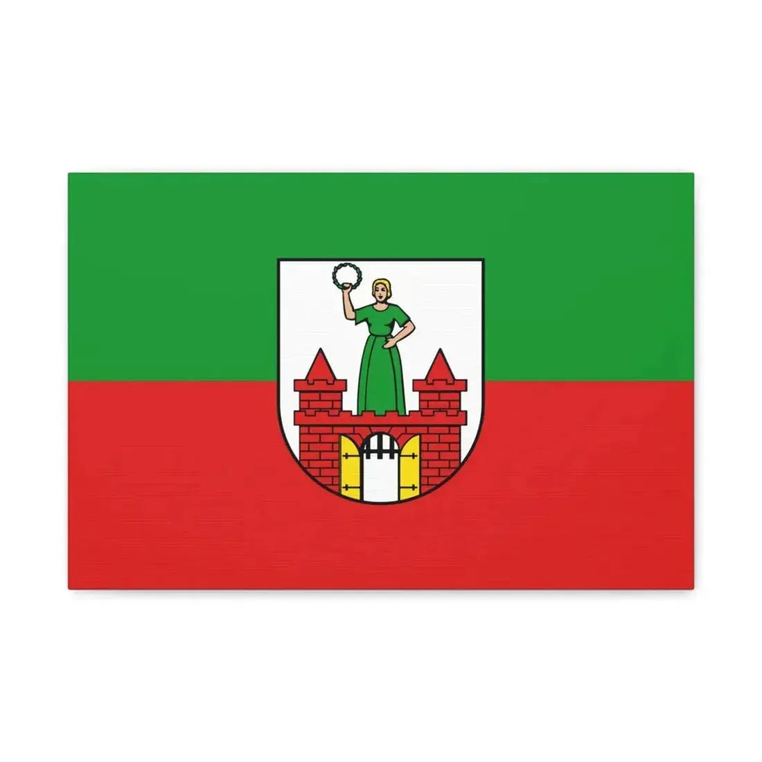 Flag of Magdeburg Germany - Canvas Wall Art 18″ x 12″ 1.25" - The Sticker Space