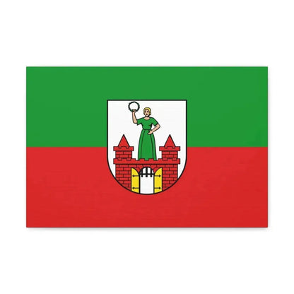 Flag of Magdeburg Germany - Canvas Wall Art 18″ x 12″ 1.25" - The Sticker Space