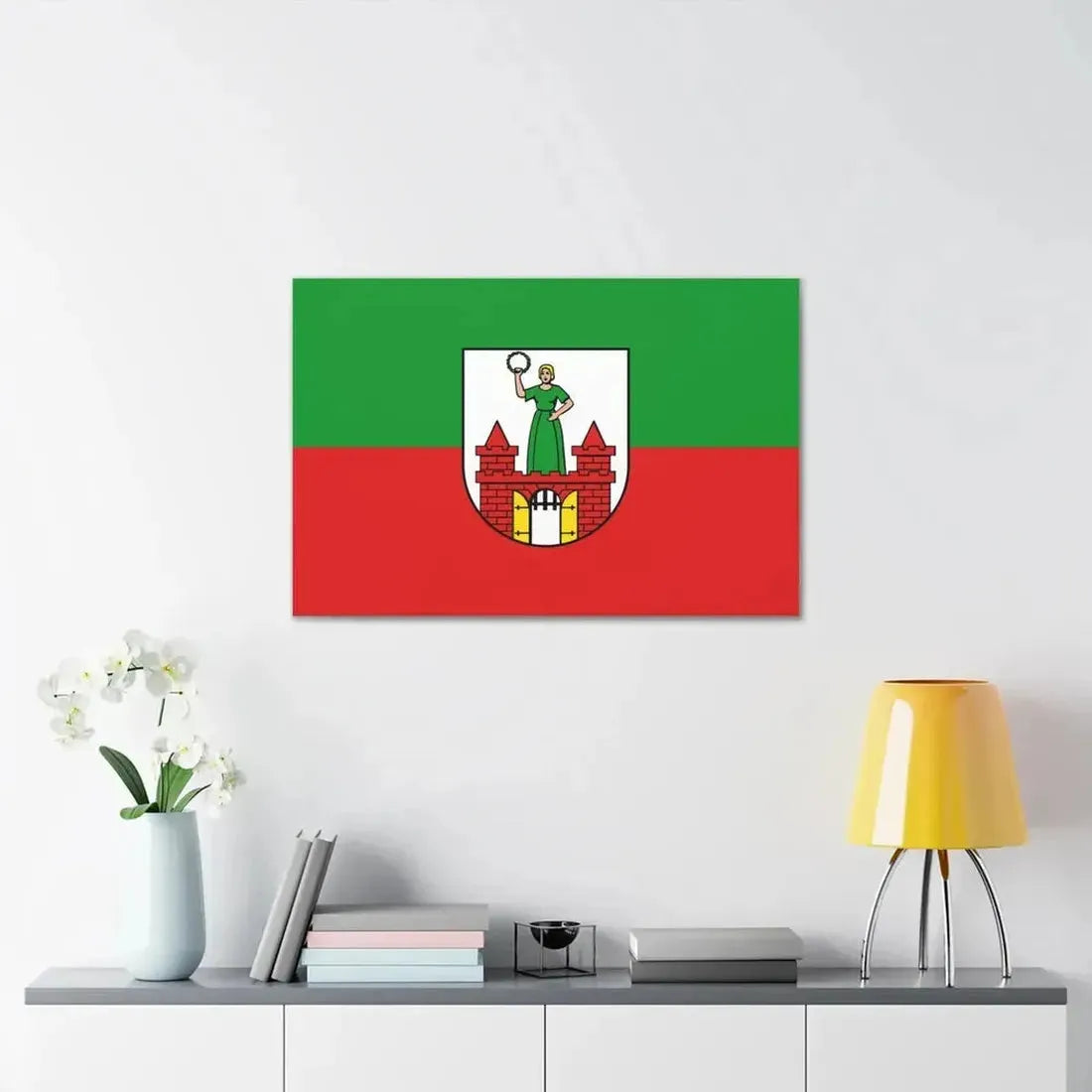 Flag of Magdeburg Germany - Canvas Wall Art - The Sticker Space