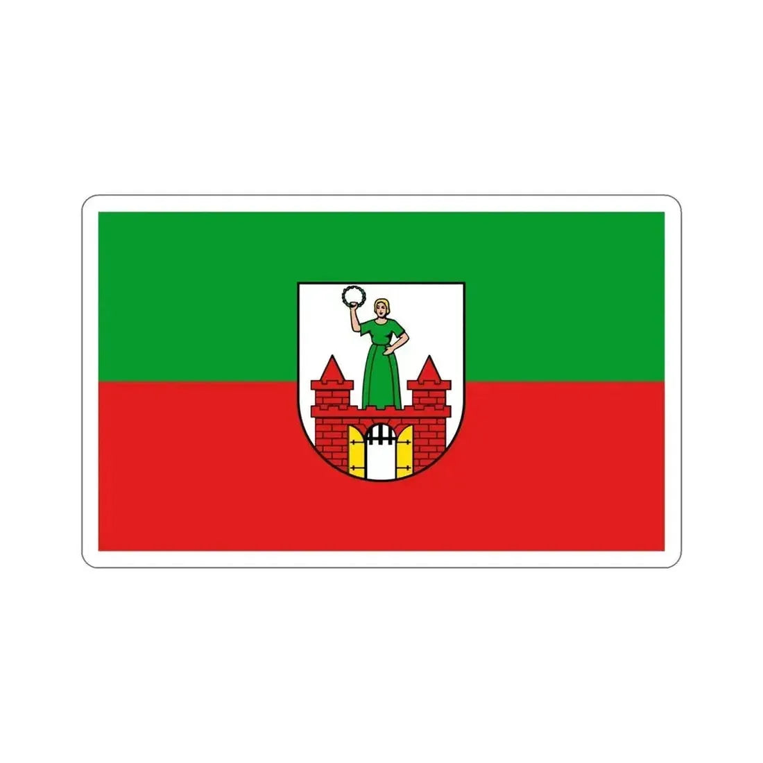 Flag of Magdeburg Germany STICKER Vinyl Die-Cut Decal - The Sticker Space