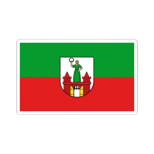 Flag of Magdeburg Germany - STICKER Vinyl Kiss-Cut Decal 2 Inch White - The Sticker Space