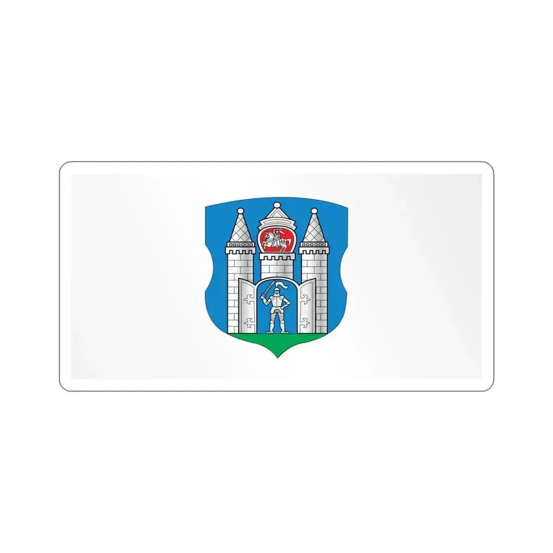 Flag of Mahilioŭ  Mahiloŭ  Mogilev Russia STICKER Vinyl Die-Cut Decal 5 Inch - The Sticker Space