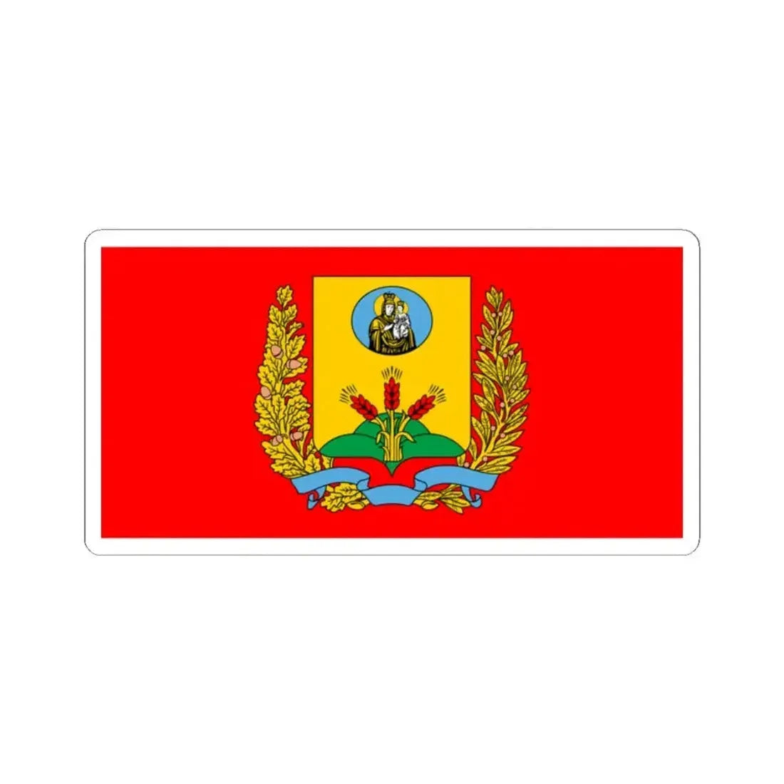 Flag of Mahilyow Voblast (Belarus) STICKER Vinyl Kiss-Cut Decal 2 Inch White - The Sticker Space