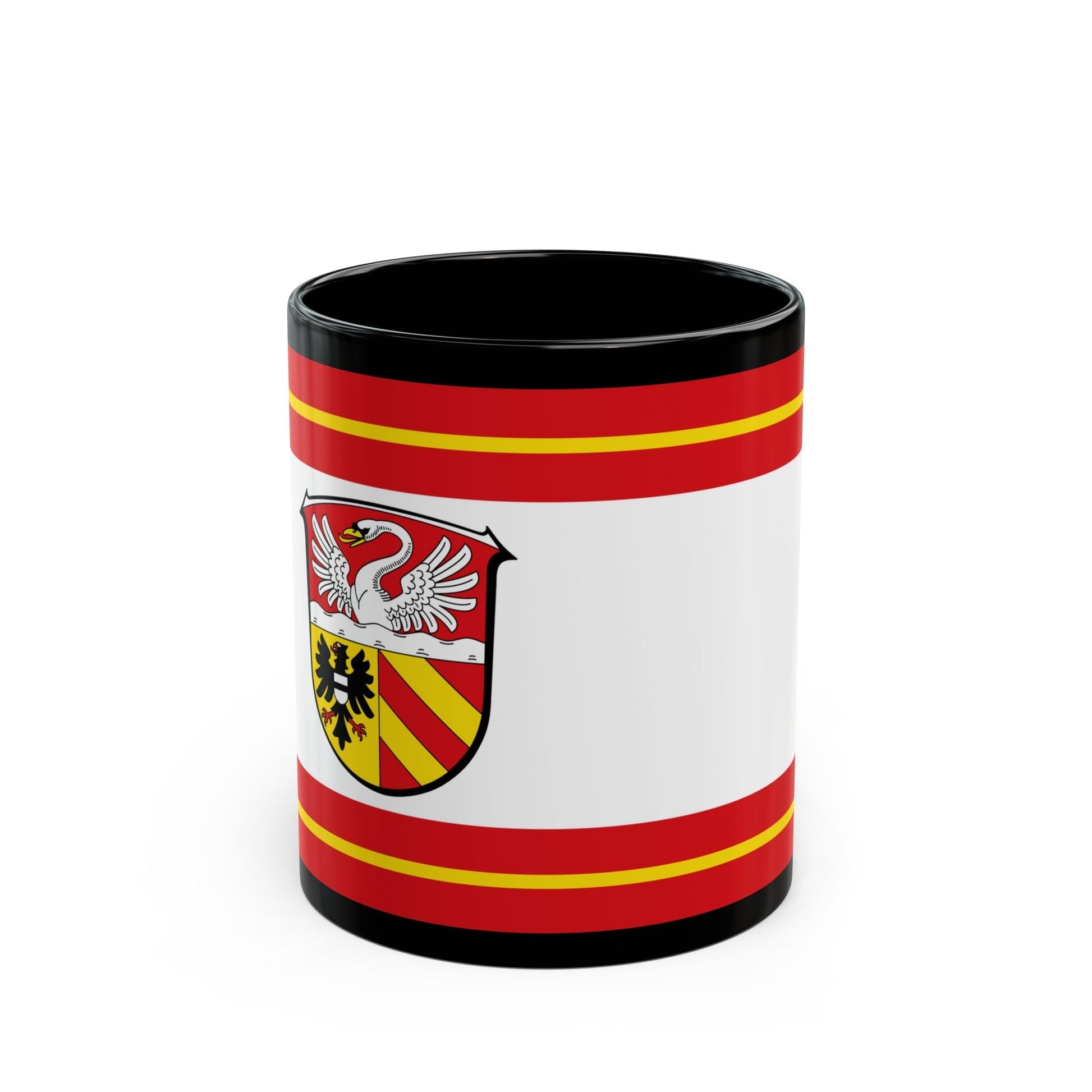 Flag of Main Kinzig Kreis Germany - Black Coffee Mug-11oz-The Sticker Space