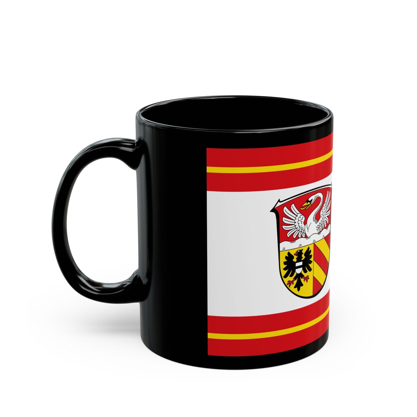 Flag of Main Kinzig Kreis Germany - Black Coffee Mug-The Sticker Space