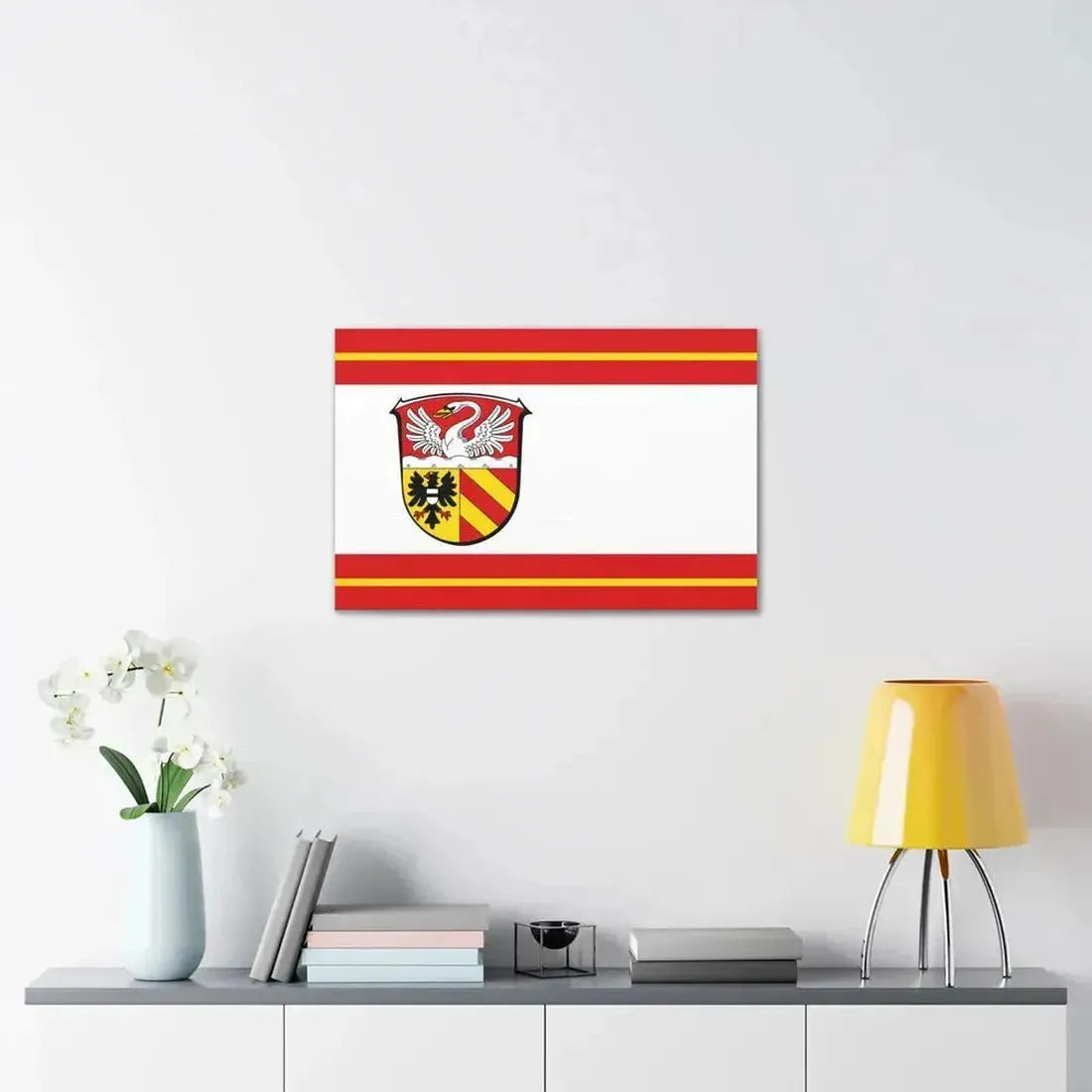 Flag of Main Kinzig Kreis Germany - Canvas Wall Art - The Sticker Space