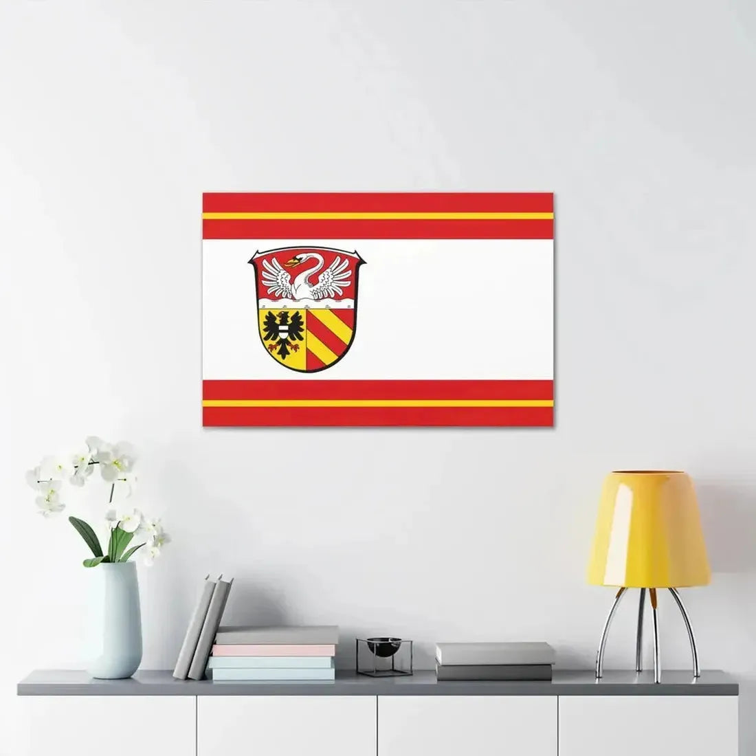 Flag of Main Kinzig Kreis Germany - Canvas Wall Art - The Sticker Space