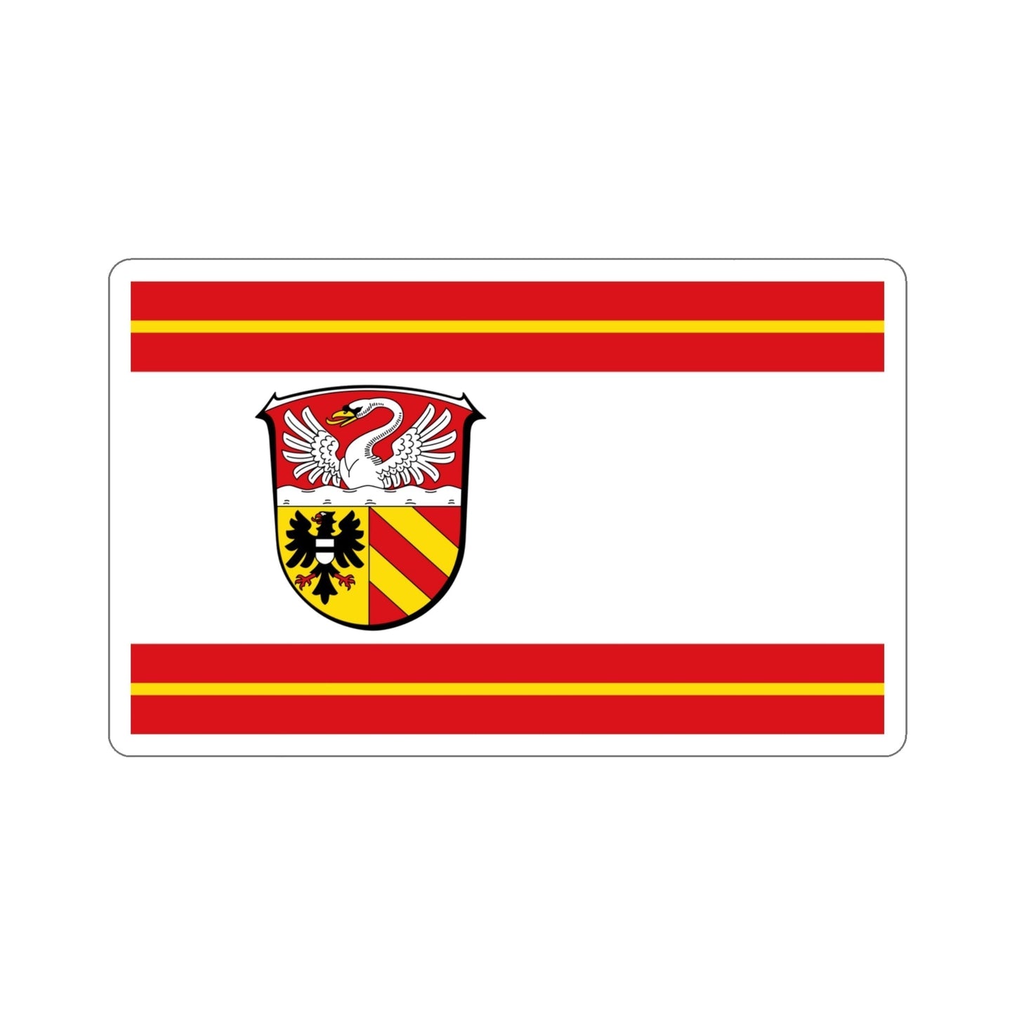 Flag of Main Kinzig Kreis Germany STICKER Vinyl Die-Cut Decal-4 Inch-The Sticker Space