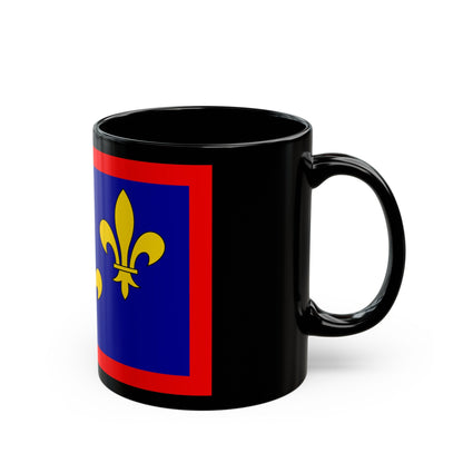 Flag of Maine et Loire France 2 - Black Coffee Mug-The Sticker Space