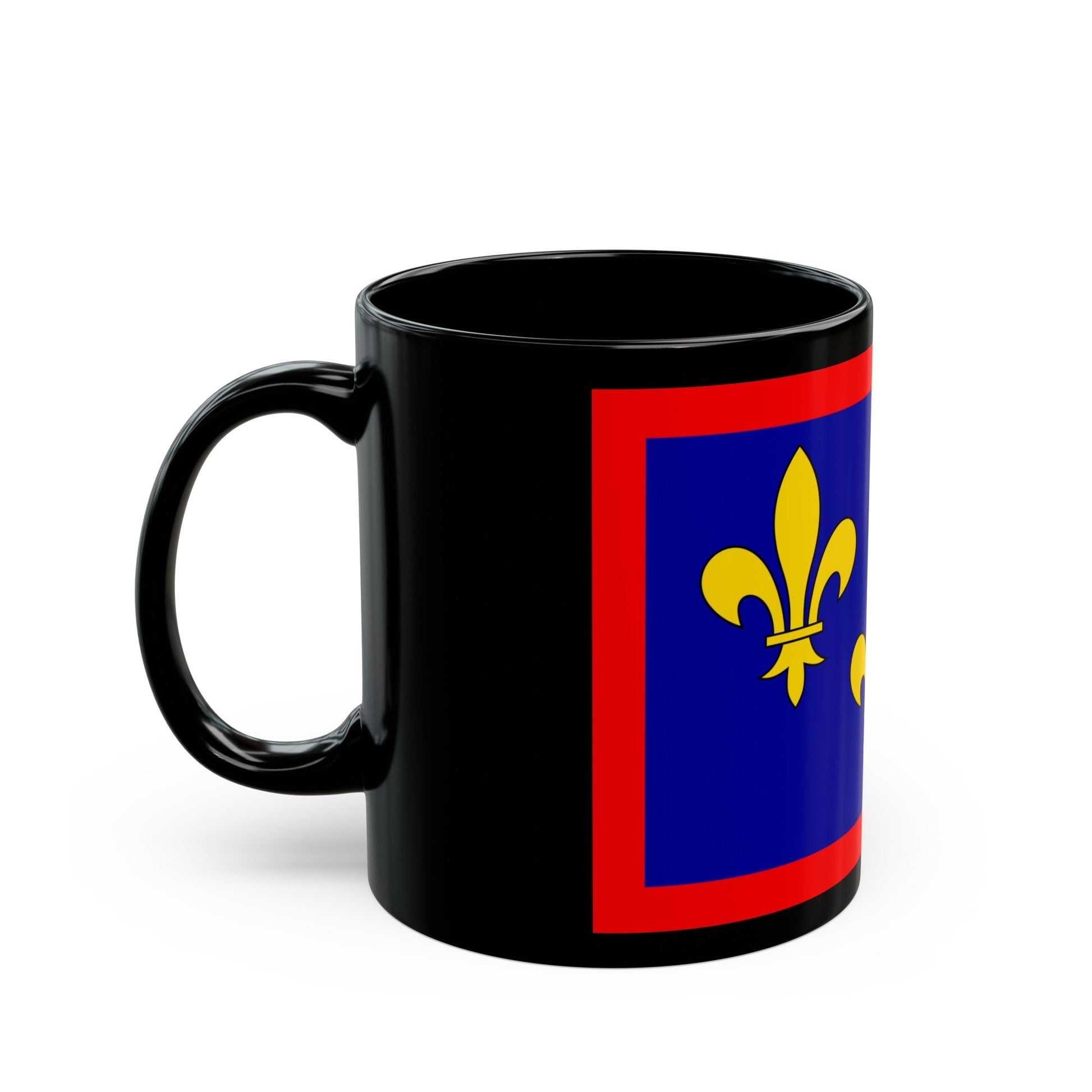 Flag of Maine et Loire France 2 - Black Coffee Mug-The Sticker Space