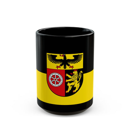 Flag of Mainz Bingen Germany - Black Coffee Mug-15oz-The Sticker Space