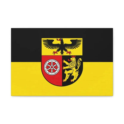 Flag of Mainz Bingen Germany - Canvas Wall Art 18″ x 12″ 1.25" - The Sticker Space