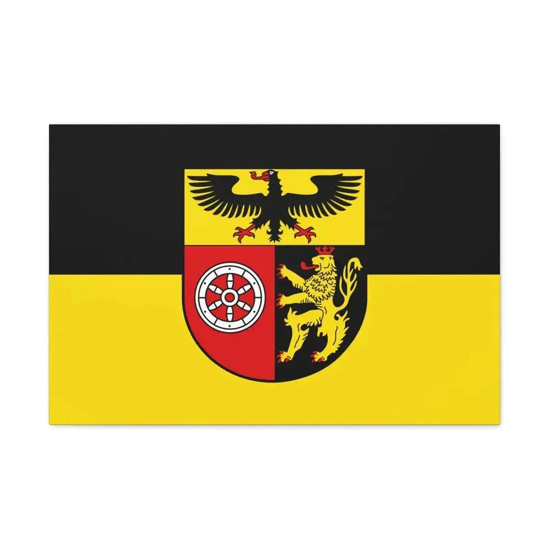 Flag of Mainz Bingen Germany - Canvas Wall Art 30" x 20" 1.25" - The Sticker Space