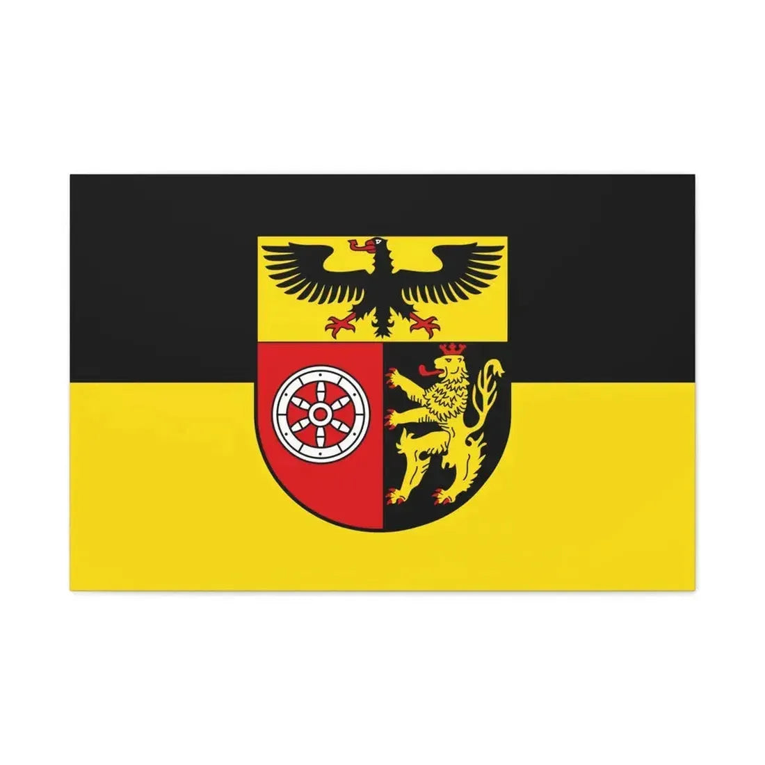 Flag of Mainz Bingen Germany - Canvas Wall Art 36" x 24" 1.25" - The Sticker Space