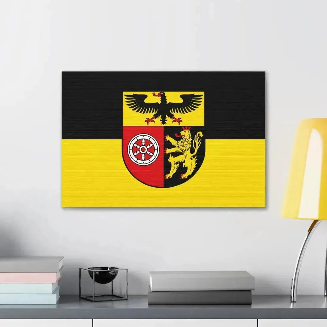 Flag of Mainz Bingen Germany - Canvas Wall Art - The Sticker Space