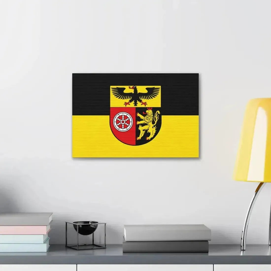Flag of Mainz Bingen Germany - Canvas Wall Art - The Sticker Space