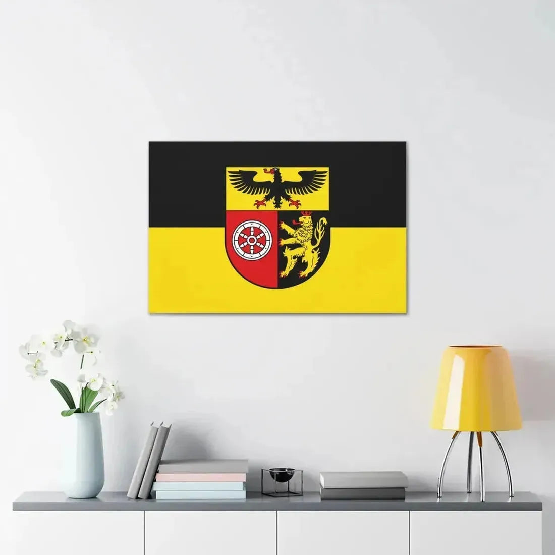 Flag of Mainz Bingen Germany - Canvas Wall Art - The Sticker Space