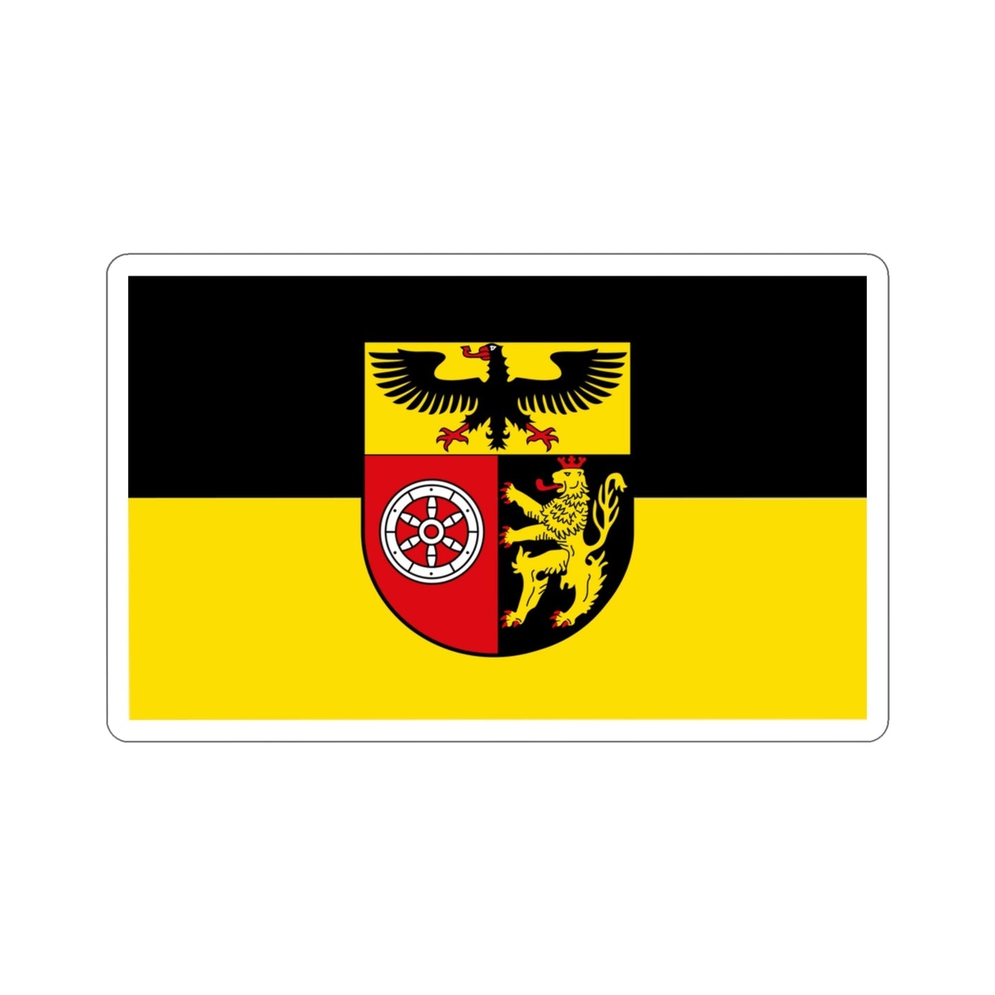 Flag of Mainz Bingen Germany STICKER Vinyl Die-Cut Decal-3 Inch-The Sticker Space