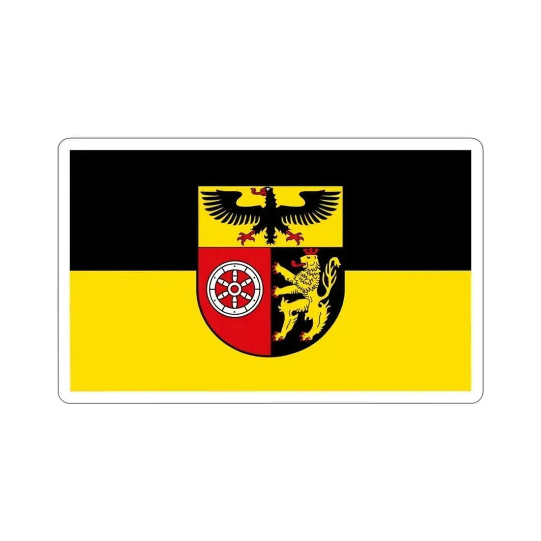 Flag of Mainz Bingen Germany STICKER Vinyl Die-Cut Decal 3 Inch - The Sticker Space