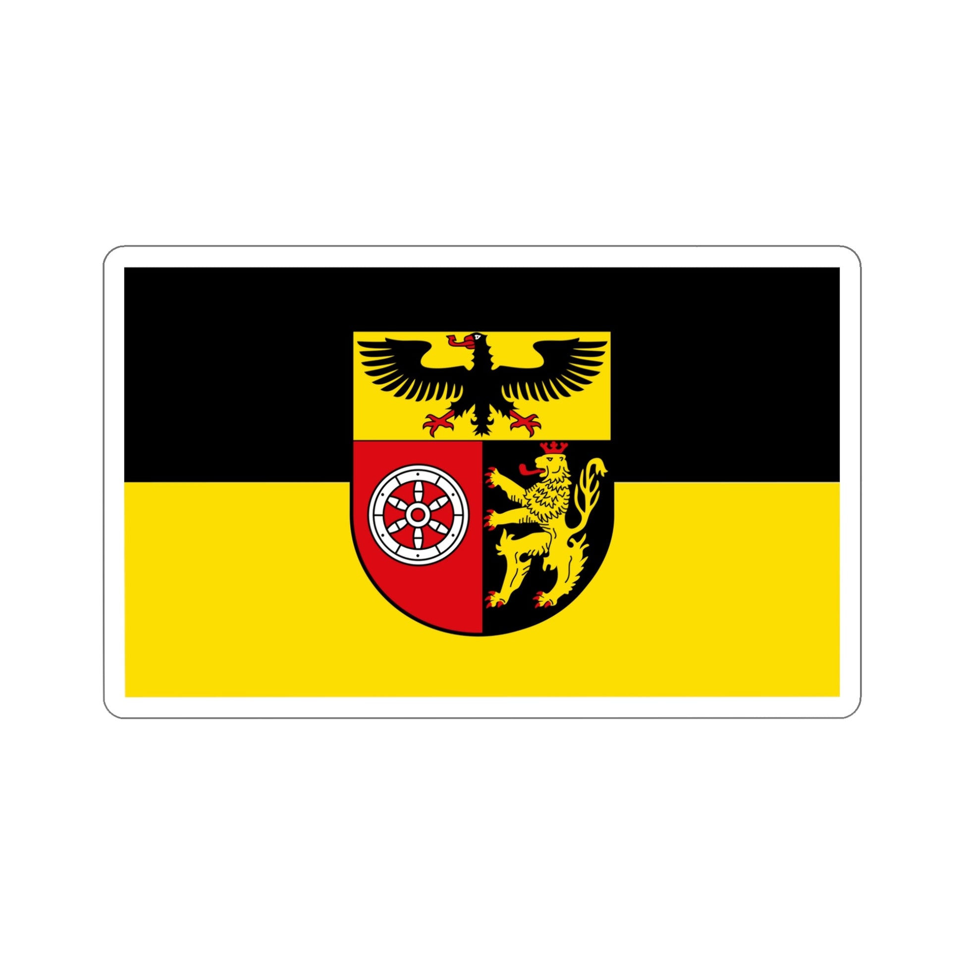 Flag of Mainz Bingen Germany STICKER Vinyl Die-Cut Decal-5 Inch-The Sticker Space