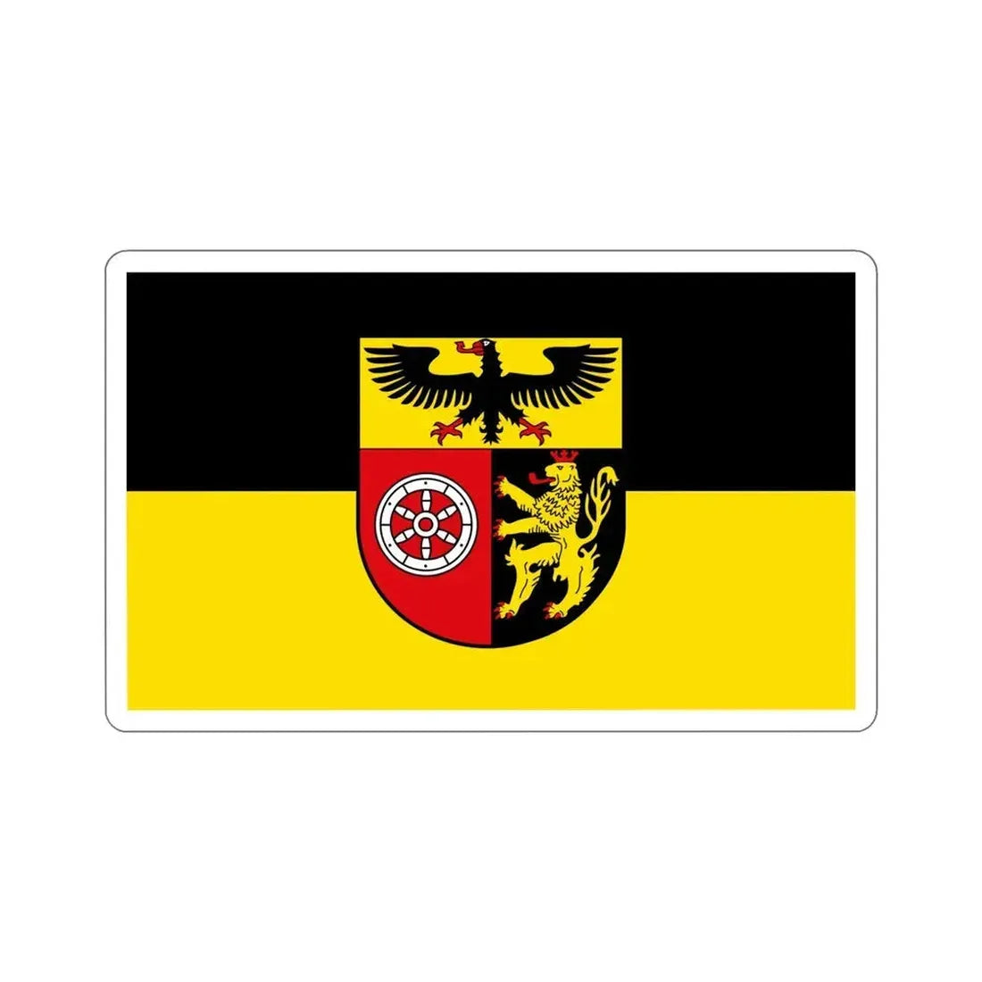 Flag of Mainz Bingen Germany STICKER Vinyl Die-Cut Decal 5 Inch - The Sticker Space