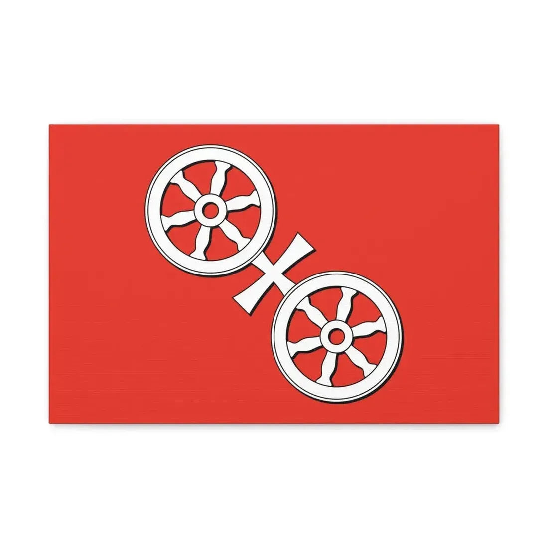 Flag of Mainz Germany - Canvas Wall Art 18″ x 12″ 1.25" - The Sticker Space