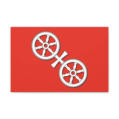 Flag of Mainz Germany - Canvas Wall Art 18″ x 12″ 1.25" - The Sticker Space