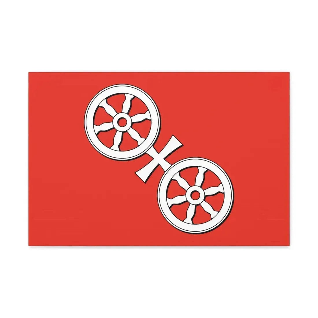 Flag of Mainz Germany - Canvas Wall Art 24″ x 16″ 1.25" - The Sticker Space