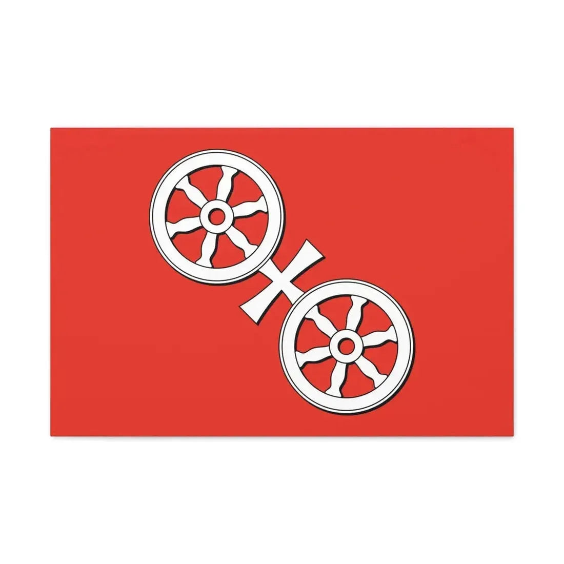 Flag of Mainz Germany - Canvas Wall Art 30" x 20" 1.25" - The Sticker Space