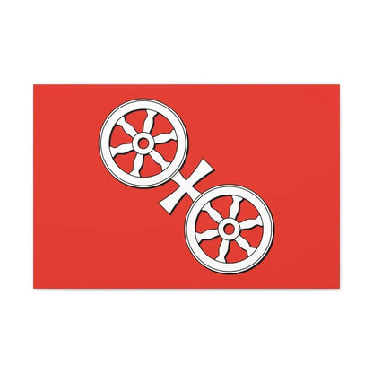 Flag of Mainz Germany - Canvas Wall Art 30" x 20" 1.25" - The Sticker Space