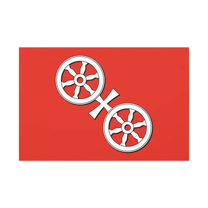 Flag of Mainz Germany - Canvas Wall Art 36" x 24" 1.25" - The Sticker Space