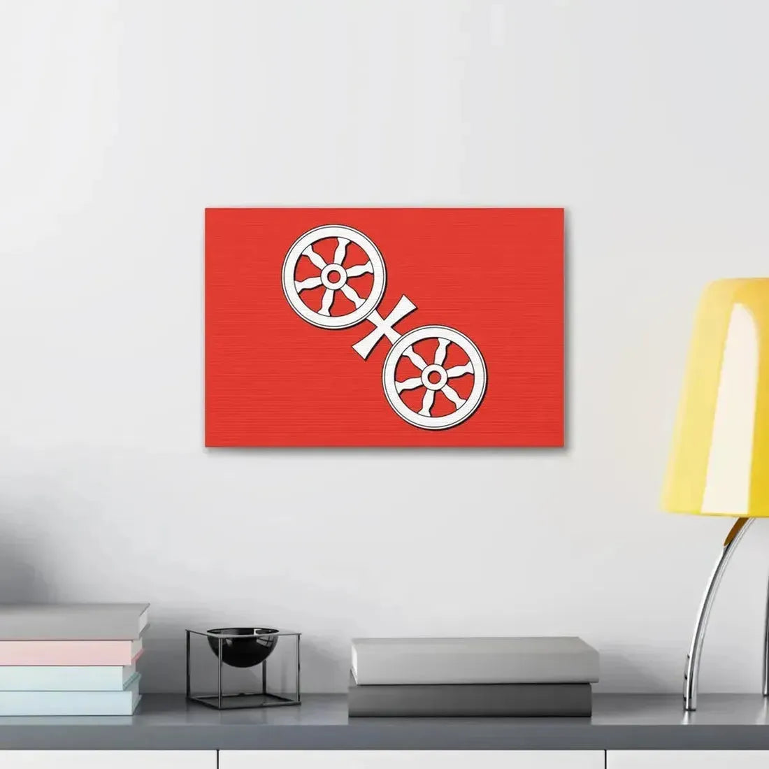 Flag of Mainz Germany - Canvas Wall Art - The Sticker Space
