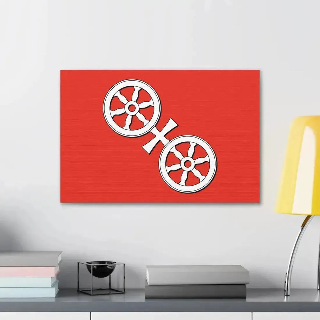 Flag of Mainz Germany - Canvas Wall Art - The Sticker Space