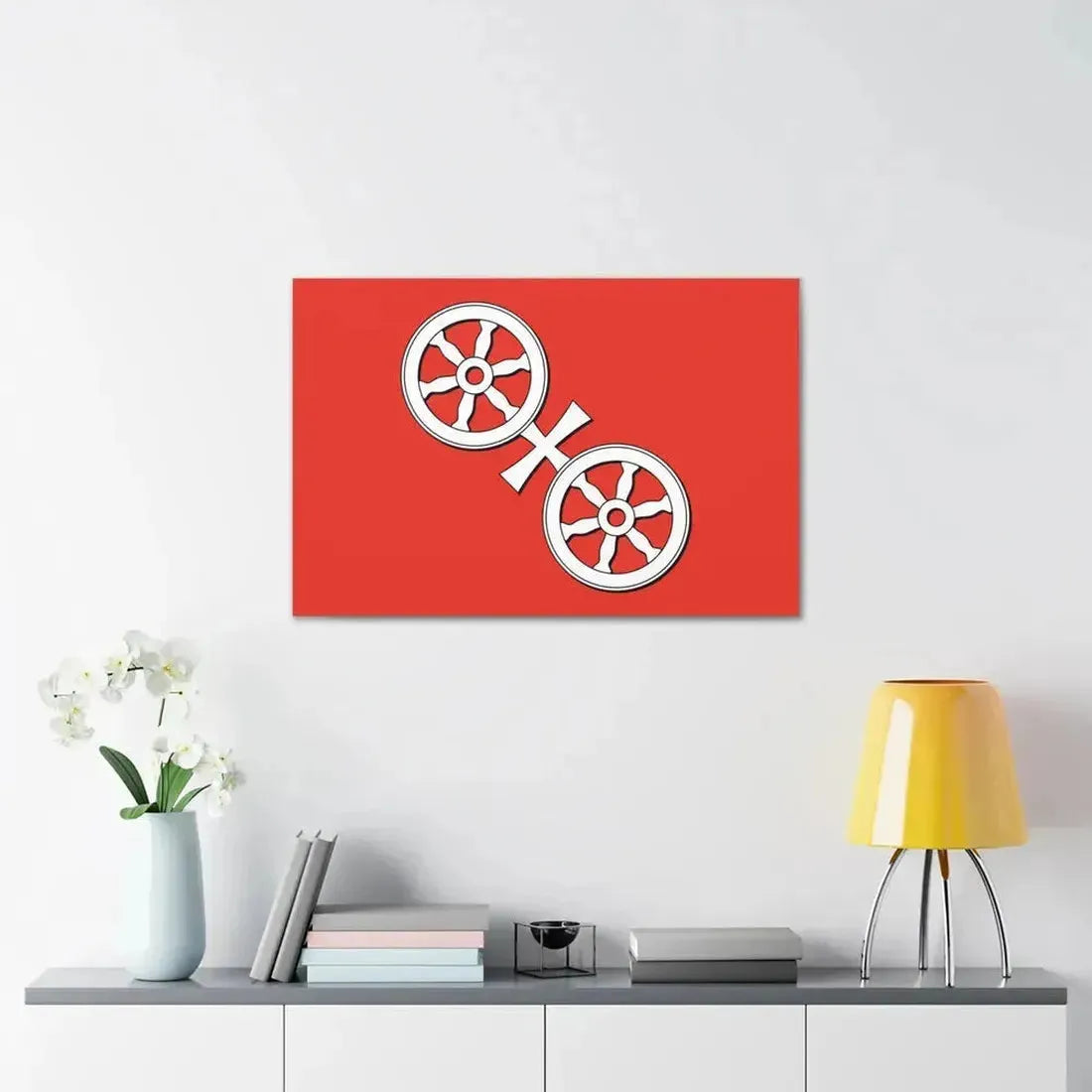 Flag of Mainz Germany - Canvas Wall Art - The Sticker Space