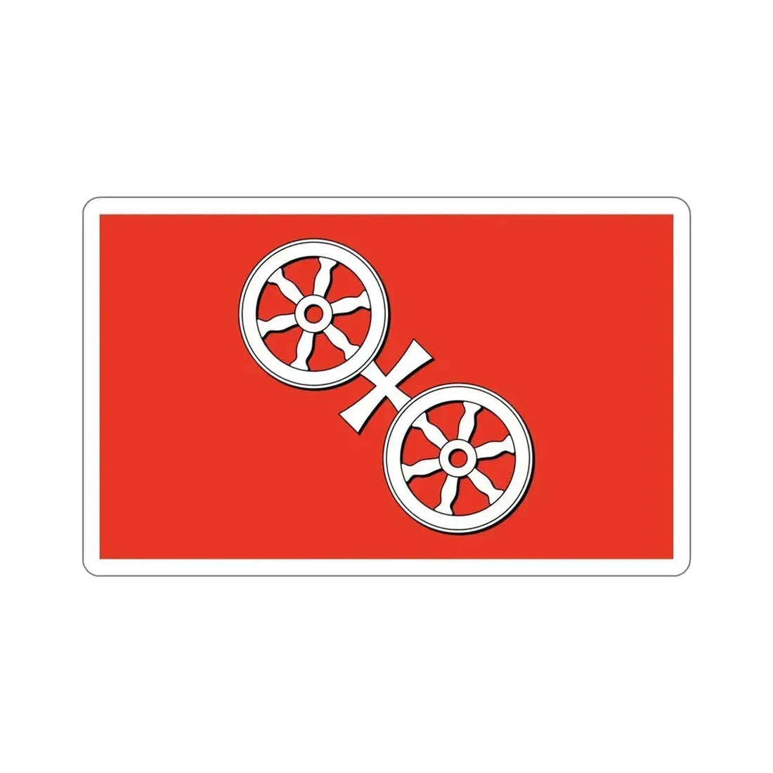 Flag of Mainz Germany STICKER Vinyl Die-Cut Decal - The Sticker Space